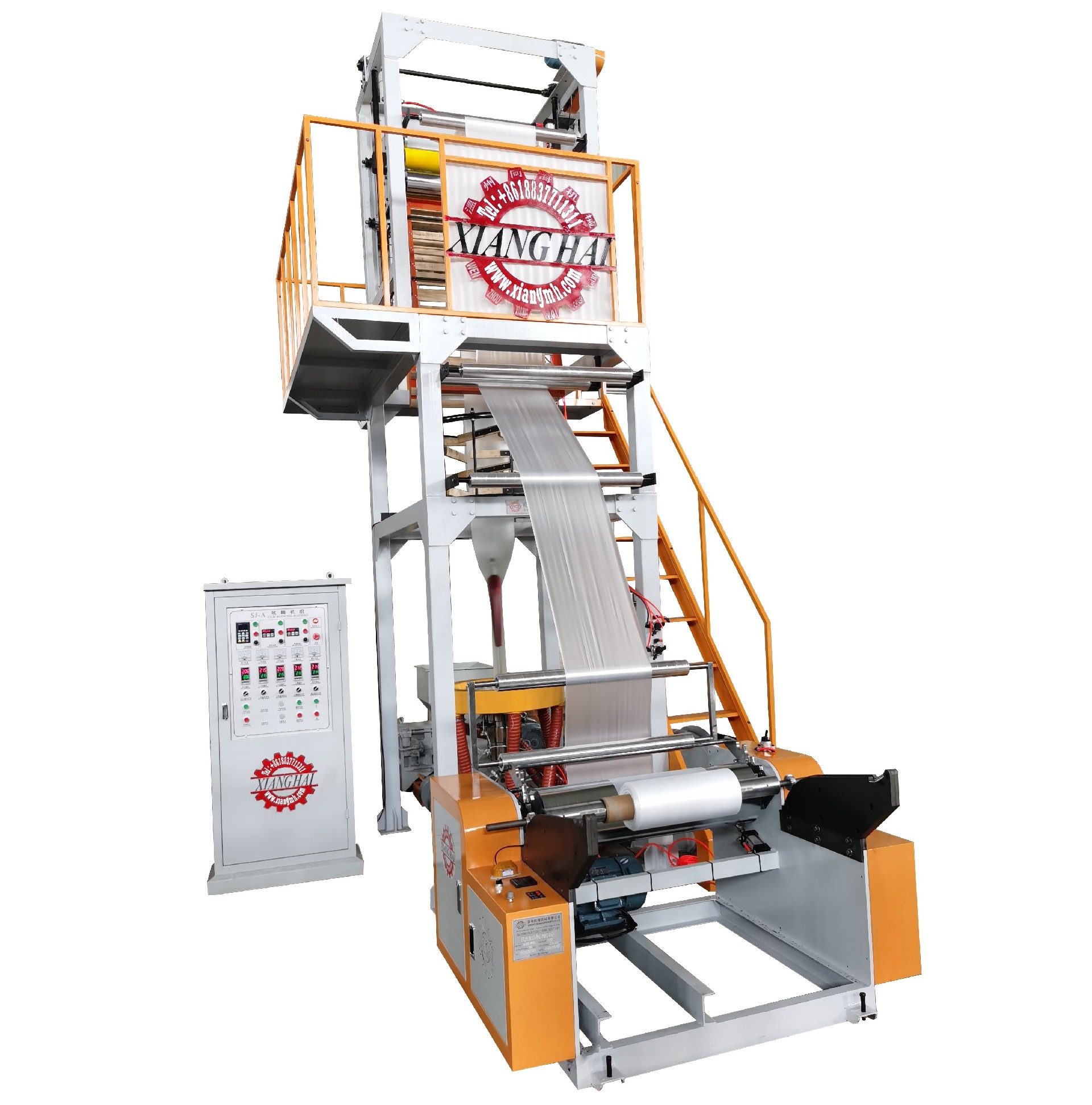 XH55/800 однослойный HDPE мешок для покупок экструдер пленки воздуходув машина